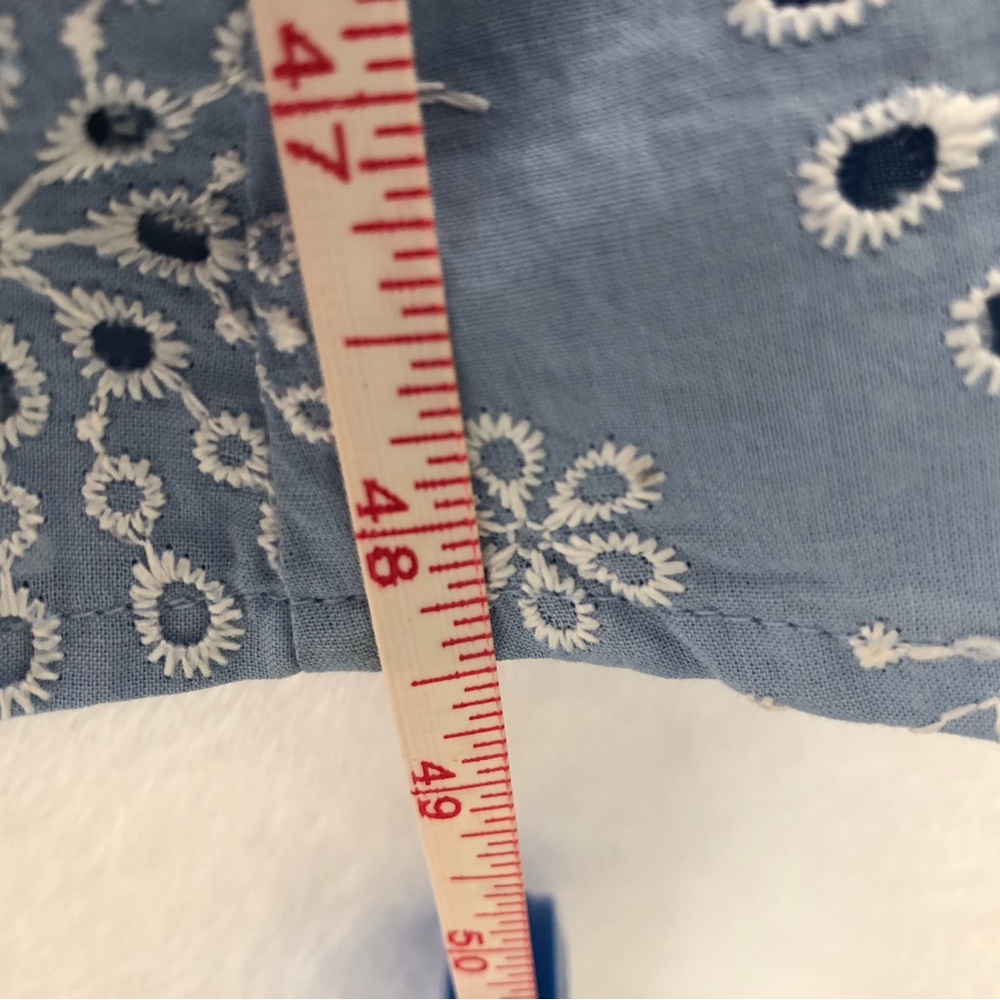 Ann Taylor Light Blue Floral Embroidered Midi Dress - Picture 7 of 12